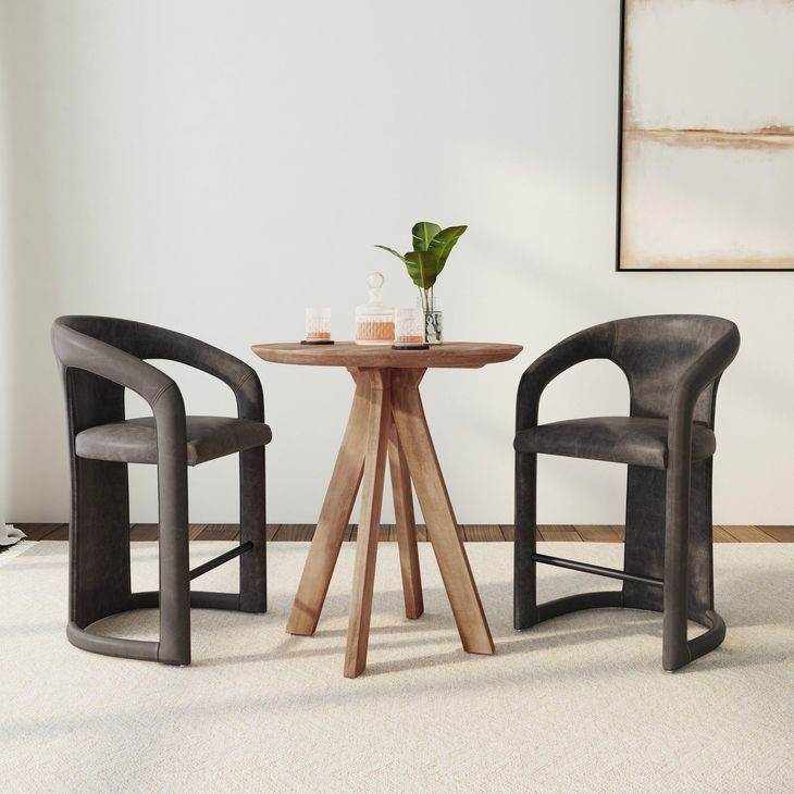 Rodrigo Hickory Brown 32" Round Bar Table