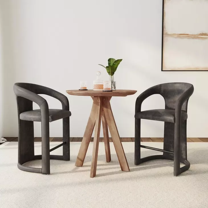 Rodrigo Hickory Brown 32" Round Bar Table
