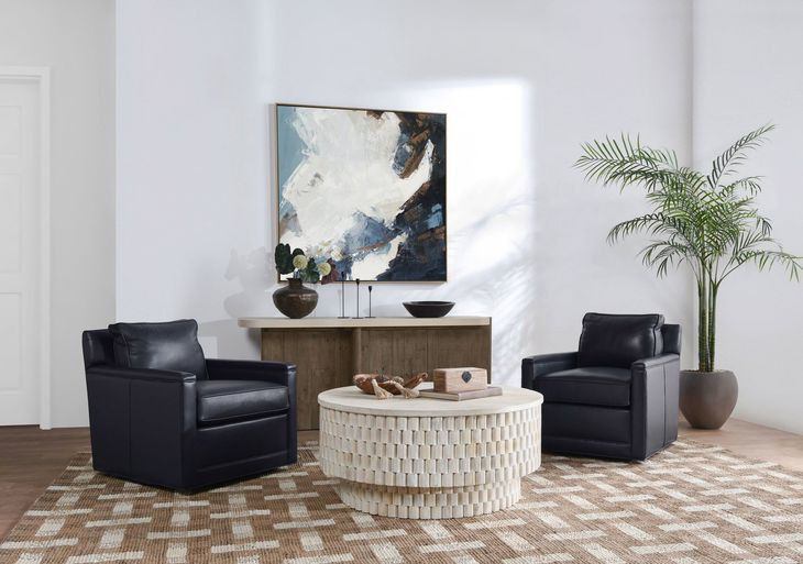 Norwood Coastal White Round Coffee Table