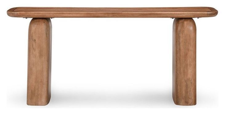 Chloe Hickory Brown Rectangular Console Table