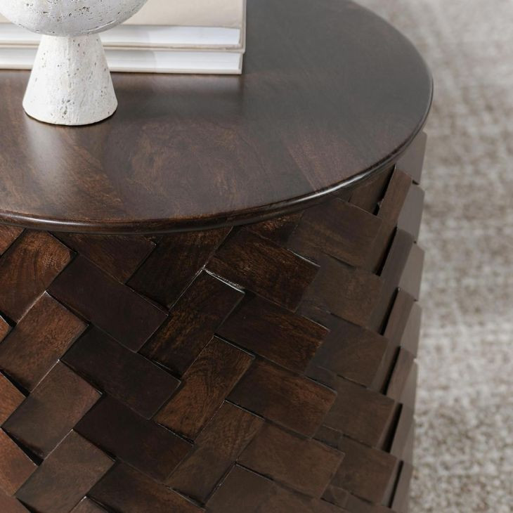 Shira Kona Brown Round End Table