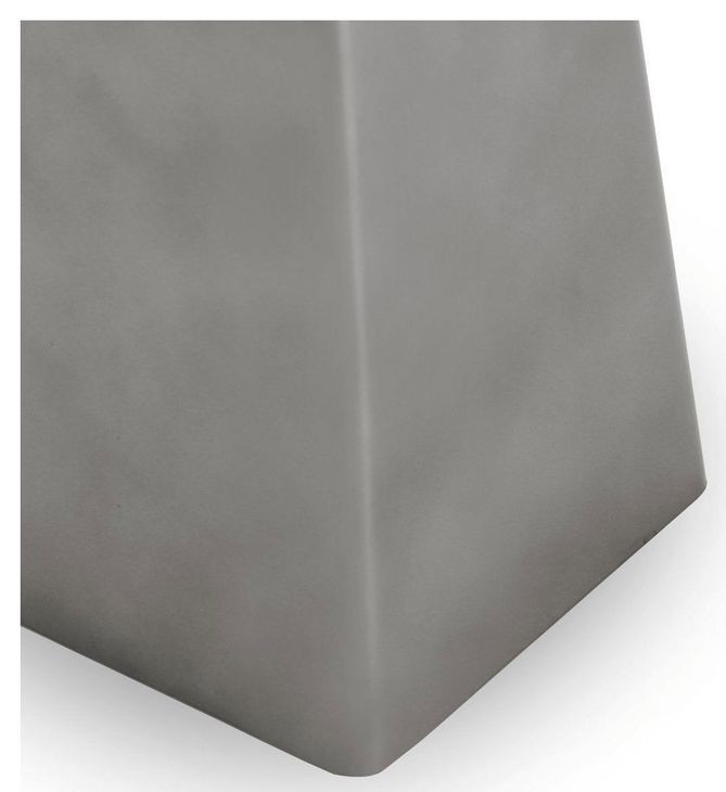 Far White and Slate Gray Square Marble Top End Table