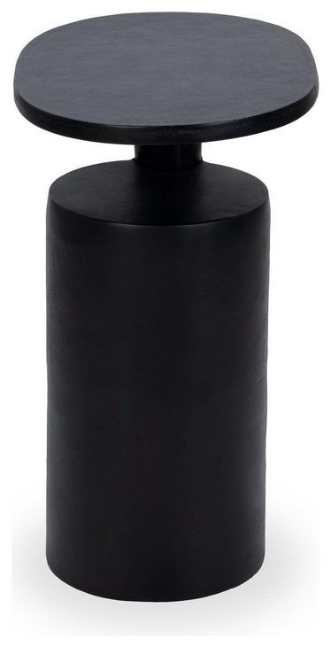 Decklyn Black Oval Accent Table