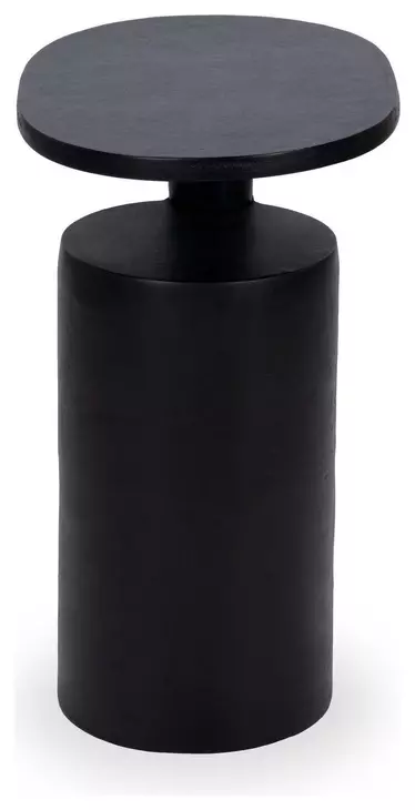 Decklyn Black Oval Accent Table