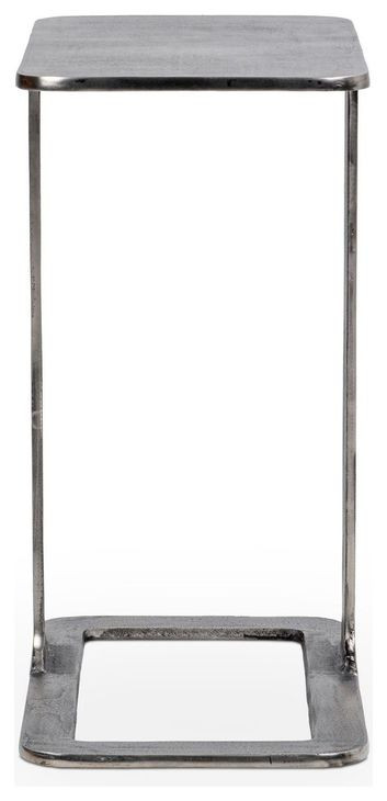 Geanna Antique Nickel Rectangular Accent Table
