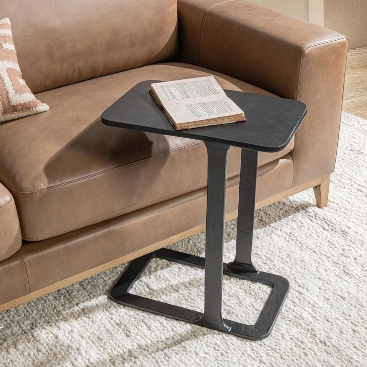 Geanna Black Rectangular Accent Table