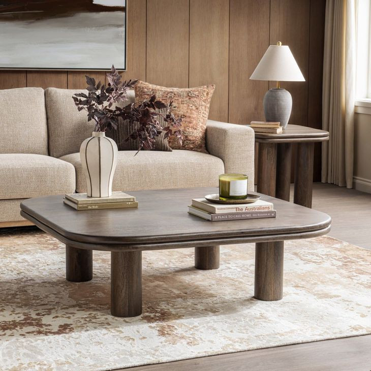 Miranda Cocoa Brown Square Coffee Table