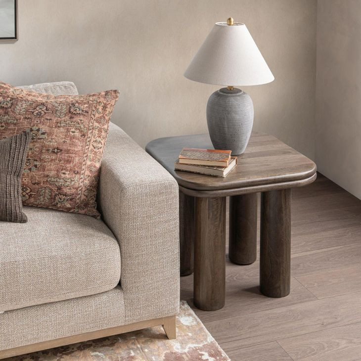 Miranda Cocoa Brown Square End Table