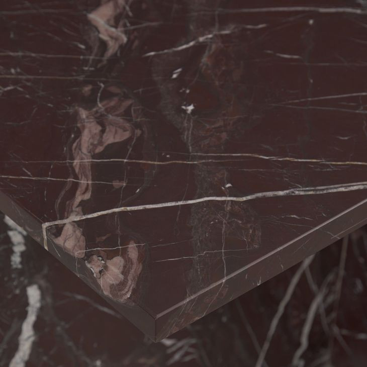 Bexly Merlot Square Marble Top End Table