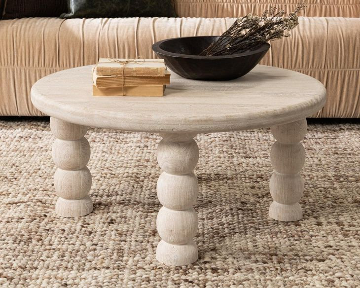 Adir Cream Round Coffee Table