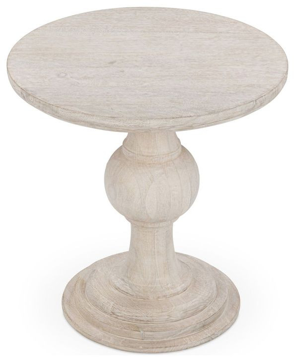 Hera Creamwood Round End Table
