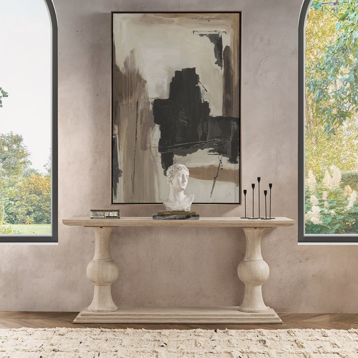 Hera Creamwood Rectangular Console Table