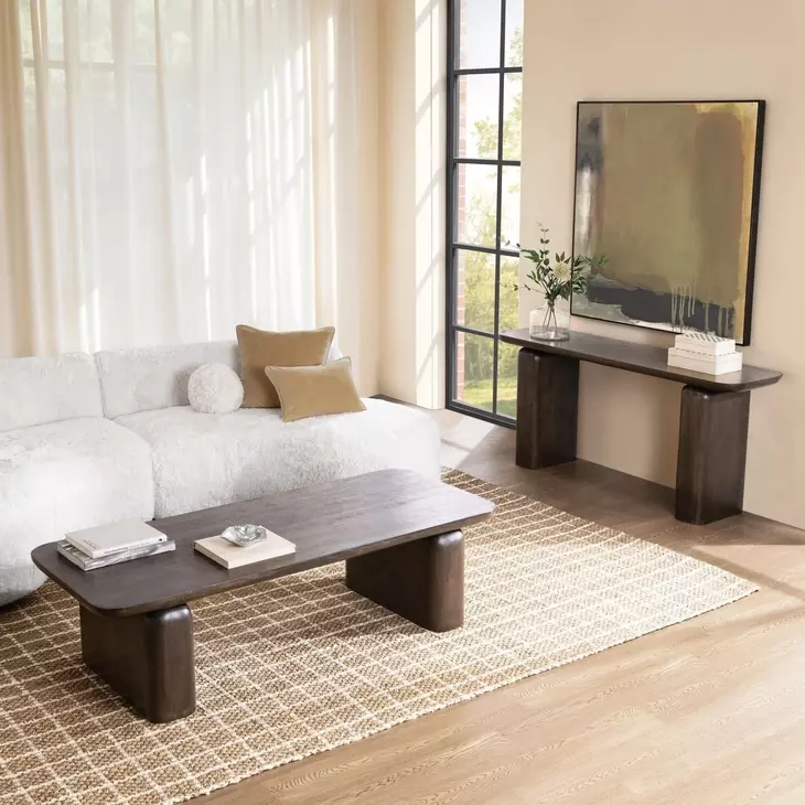 Milan Truffle Roast Rectangular Console Table