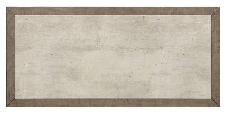 Efron Distressed Gray and Antique White 84" Rectangular Concrete Top Dining Table