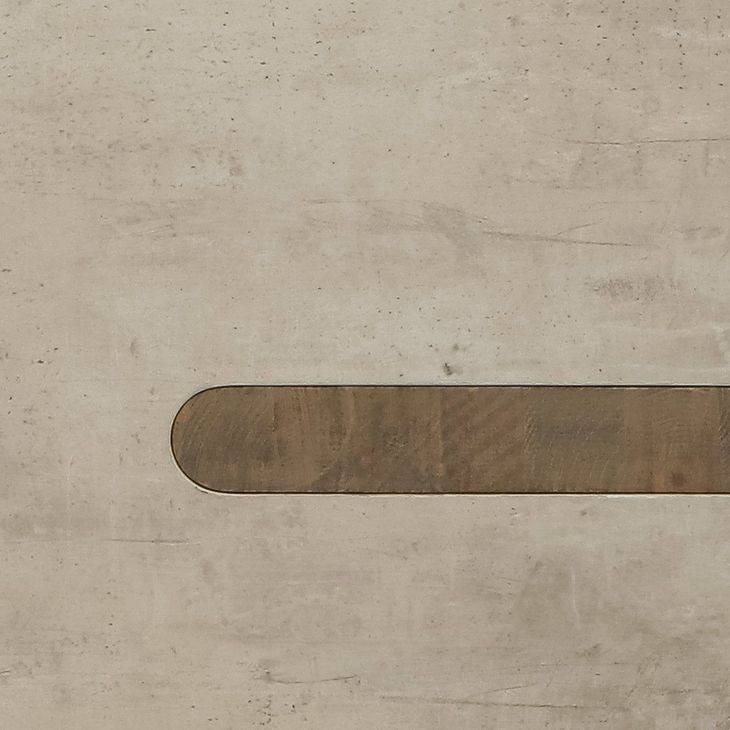 Dillon Natural and Antique White Rectangular Concrete Top Console Table