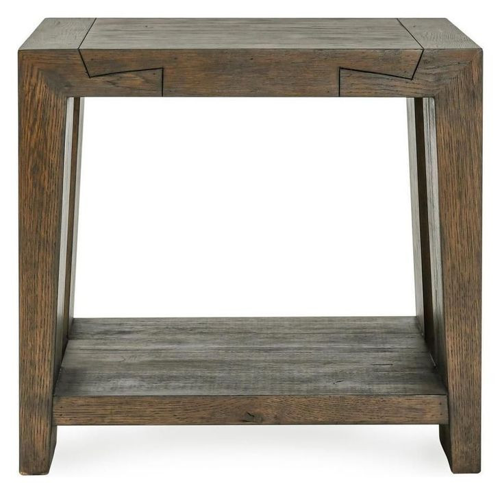 Troy Suede Brown Square End Table