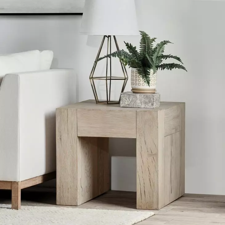 Bristol Aged Cream Square End Table