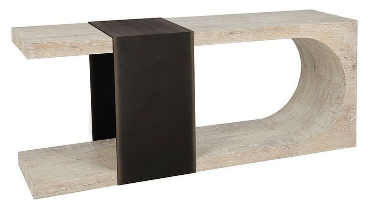 Danica Aged Cream Rectangular Console Table