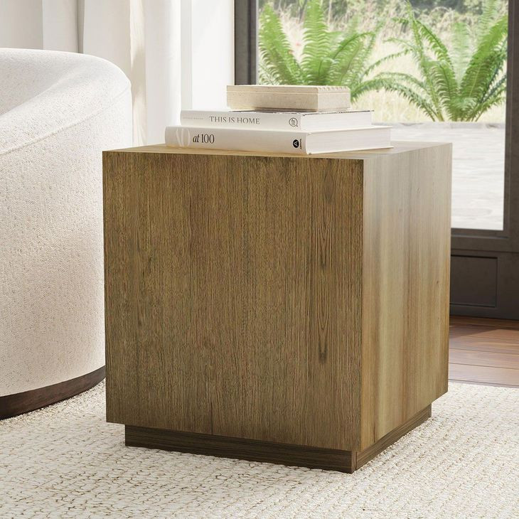 Layne Light Brown Square End Table
