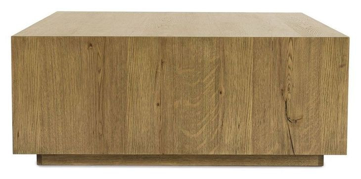 Layne Light Brown Square Coffee Table with Casters