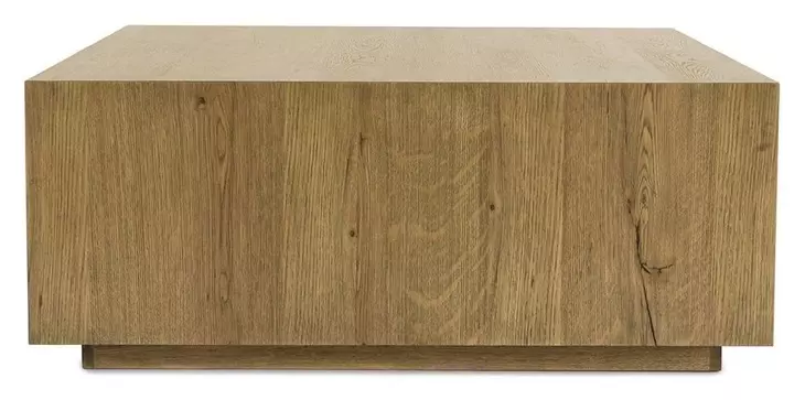 Layne Light Brown Square Coffee Table with Casters