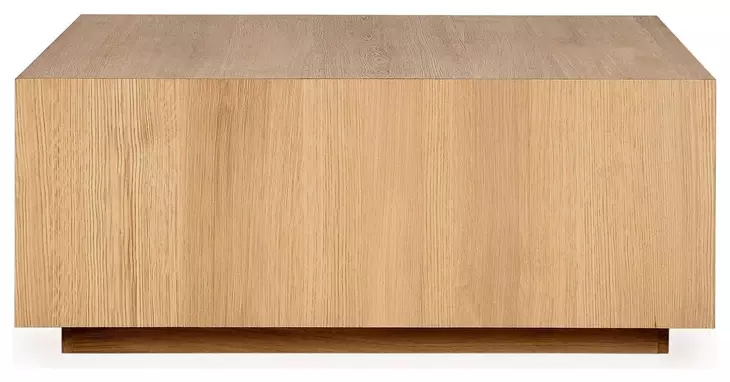 Layne True Natural Square Coffee Table with Casters