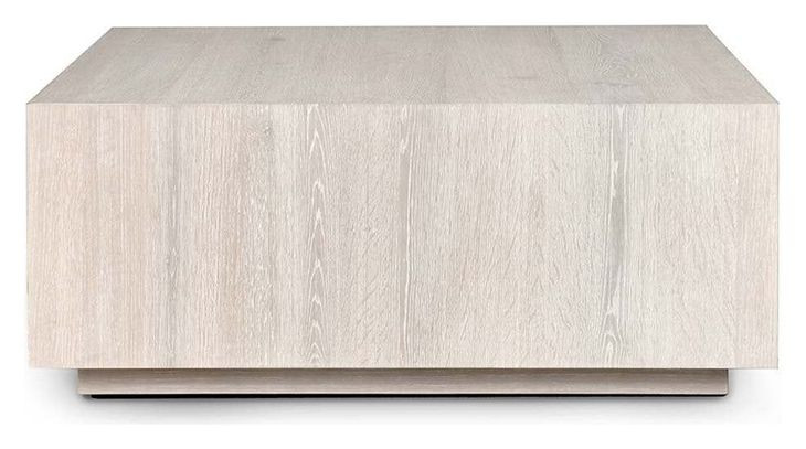 Layne Milk White Square Coffee Table with Casters