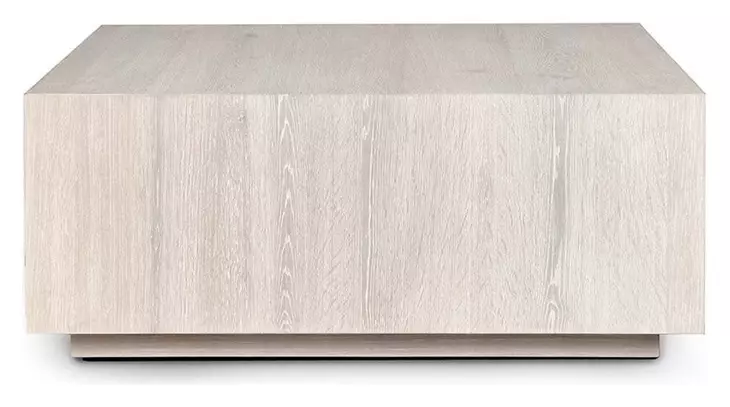 Layne Milk White Square Coffee Table with Casters