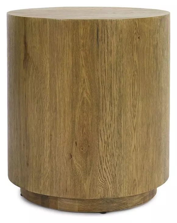Layne Light Brown Round End Table