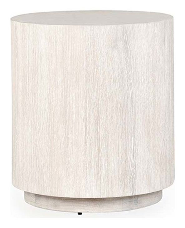 Layne Milk White Round End Table