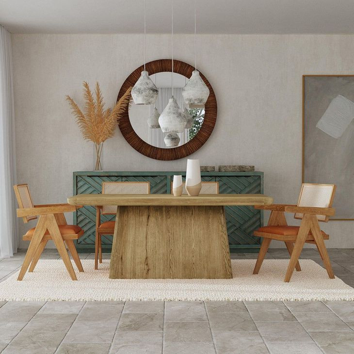 Orlando Light Brown 71" Rectangular Dining Table