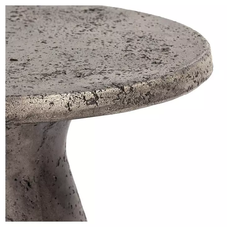 Collins Dark Gray 16" Round Outdoor Concrete Top Accent Table