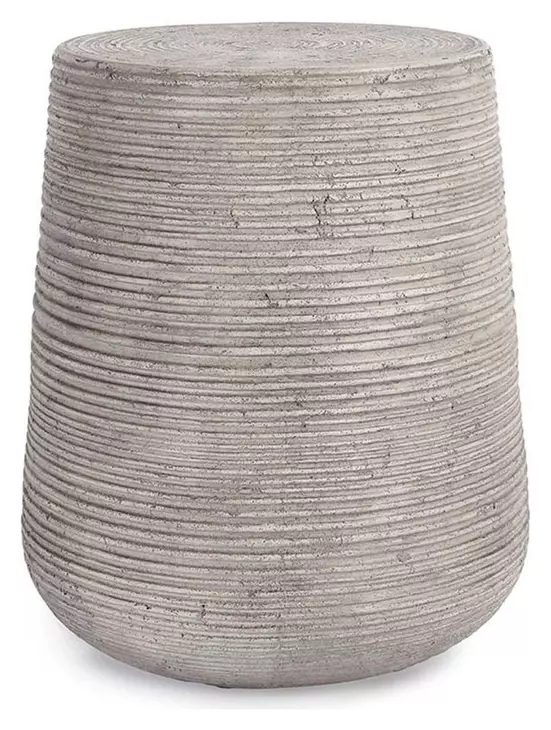 Nellie Light Gray Round Outdoor Concrete Top End Table