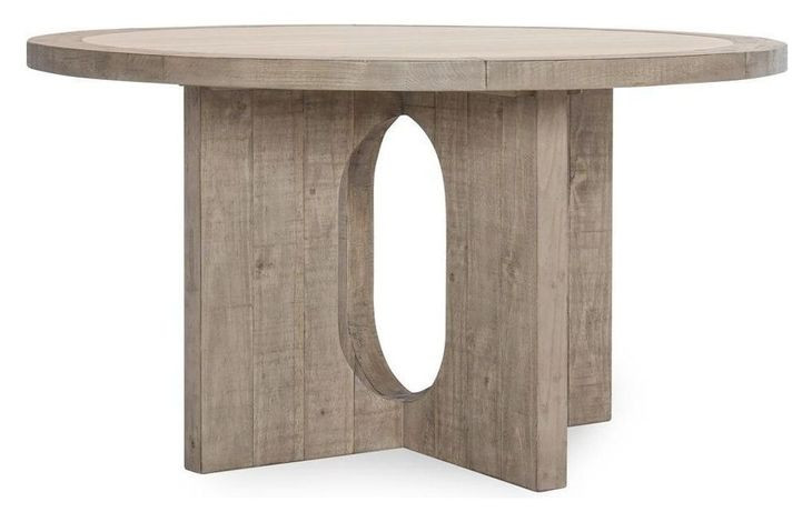 Talbot Natural 55" Round Travertine Top Dining Table