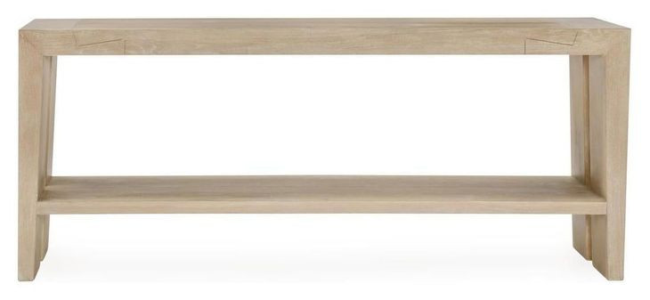Troy Aged Cream Rectangular Console Table