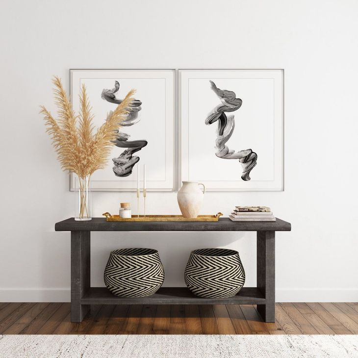 Larson Carbon Black Rectangular Console Table