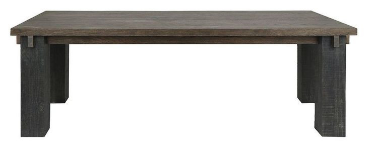 Duncan Suede Brown and Carbon Black 90" Rectangular Dining Table