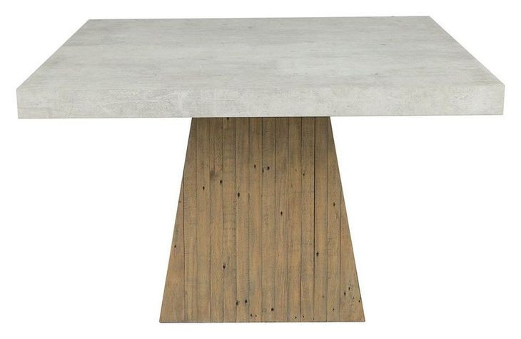 Ridley Natural and Weathered Chalk 47" Square Concrete Top Dining Table