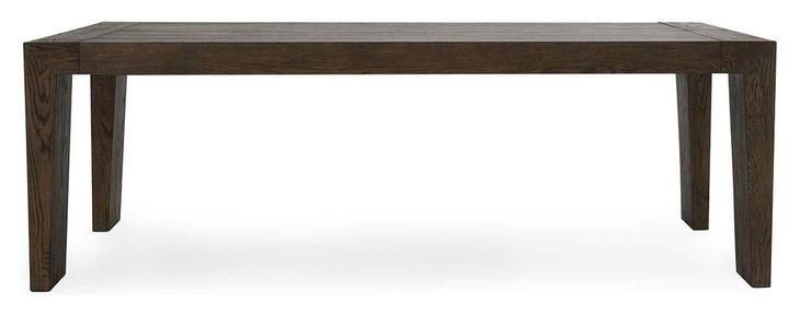 Troy Suede Brown 89" Rectangular Dining Table