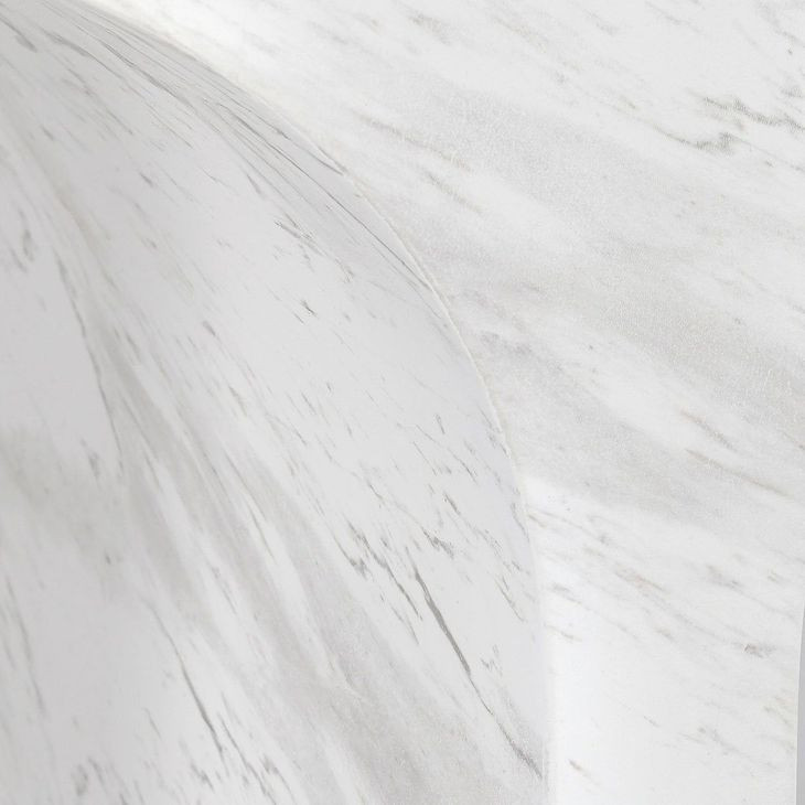 Marmo Ivory and Gray Rectangular Outdoor Concrete Top End Table