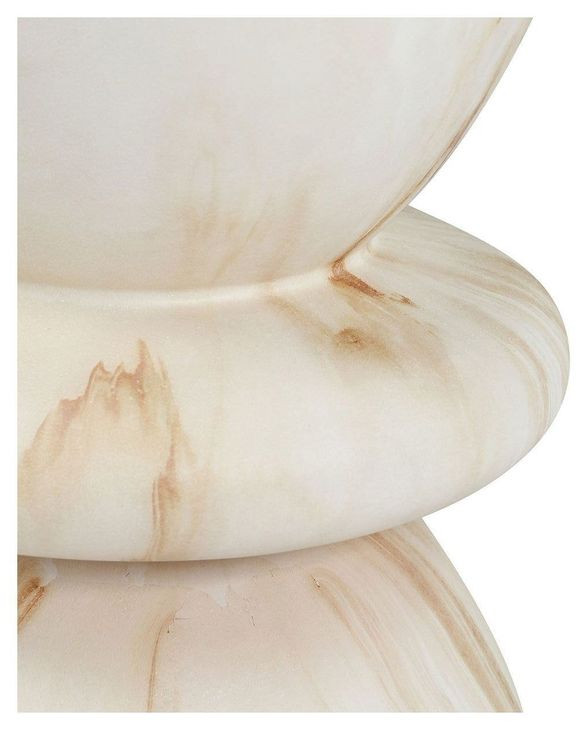 Leva Beige Round Outdoor Concrete Top End Table