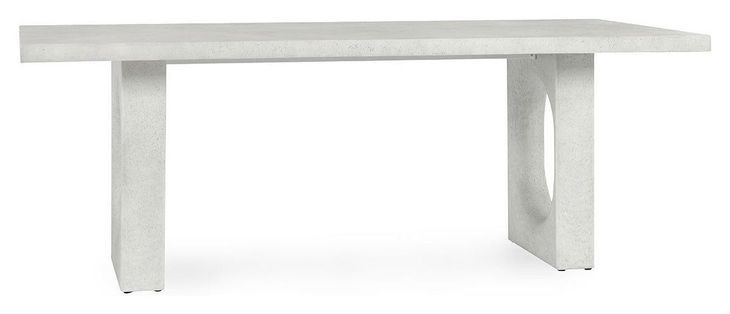 Lange Ivory 82" Rectangular Outdoor Dining Table