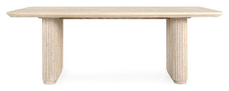 Vander Cream Washed 84" Rectangular Dining Table