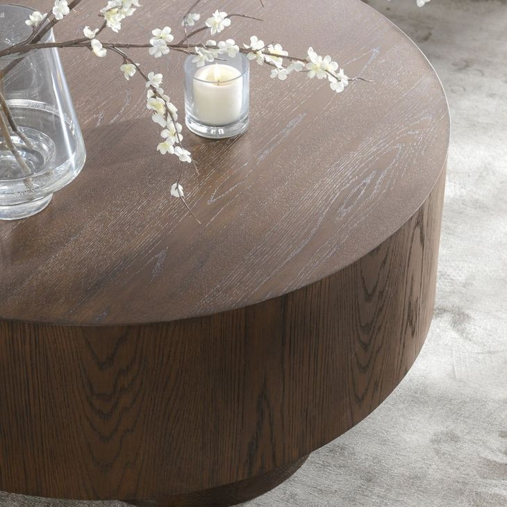 Runa Coffee Brown Round Coffee Table