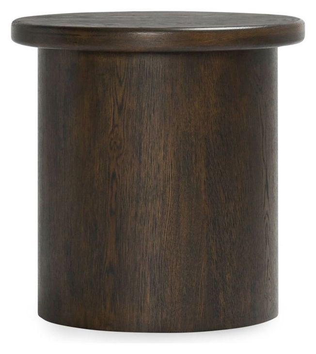 Runa Coffee Brown Round End Table