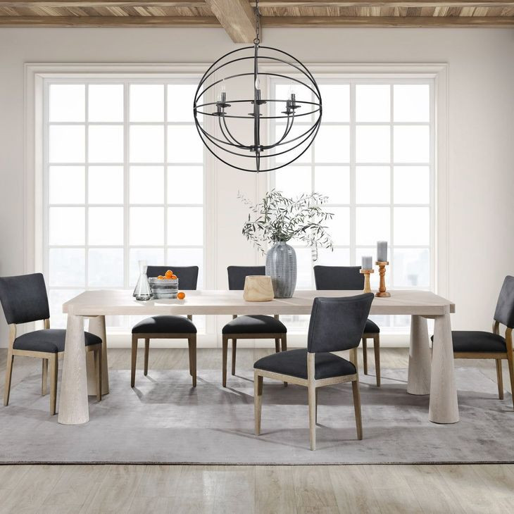 Atrop Milk White 102" Rectangular Dining Table