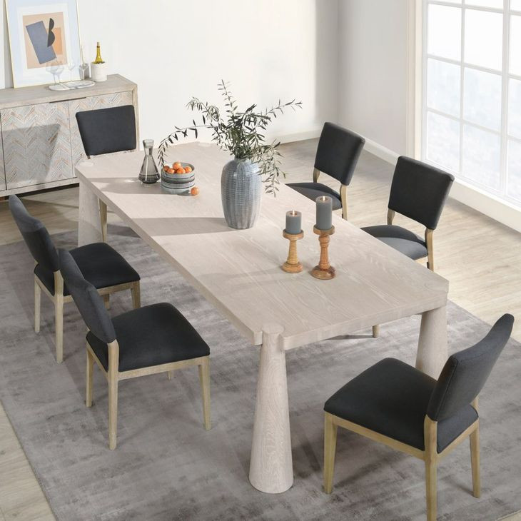 Atrop Milk White 102" Rectangular Dining Table