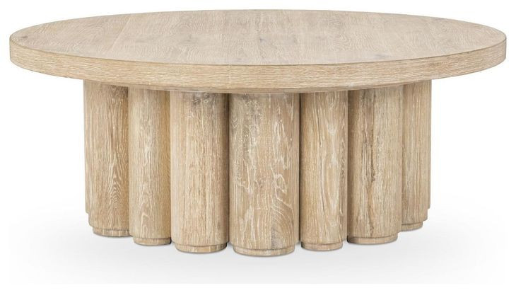 Tiber Cream Washed Round Coffee Table