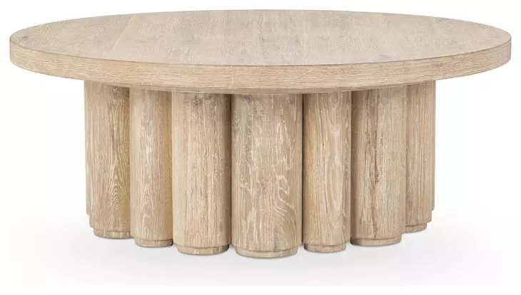 Tiber Cream Washed Round Coffee Table