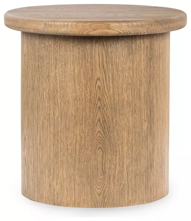 Runa Khaki Mist Round End Table
